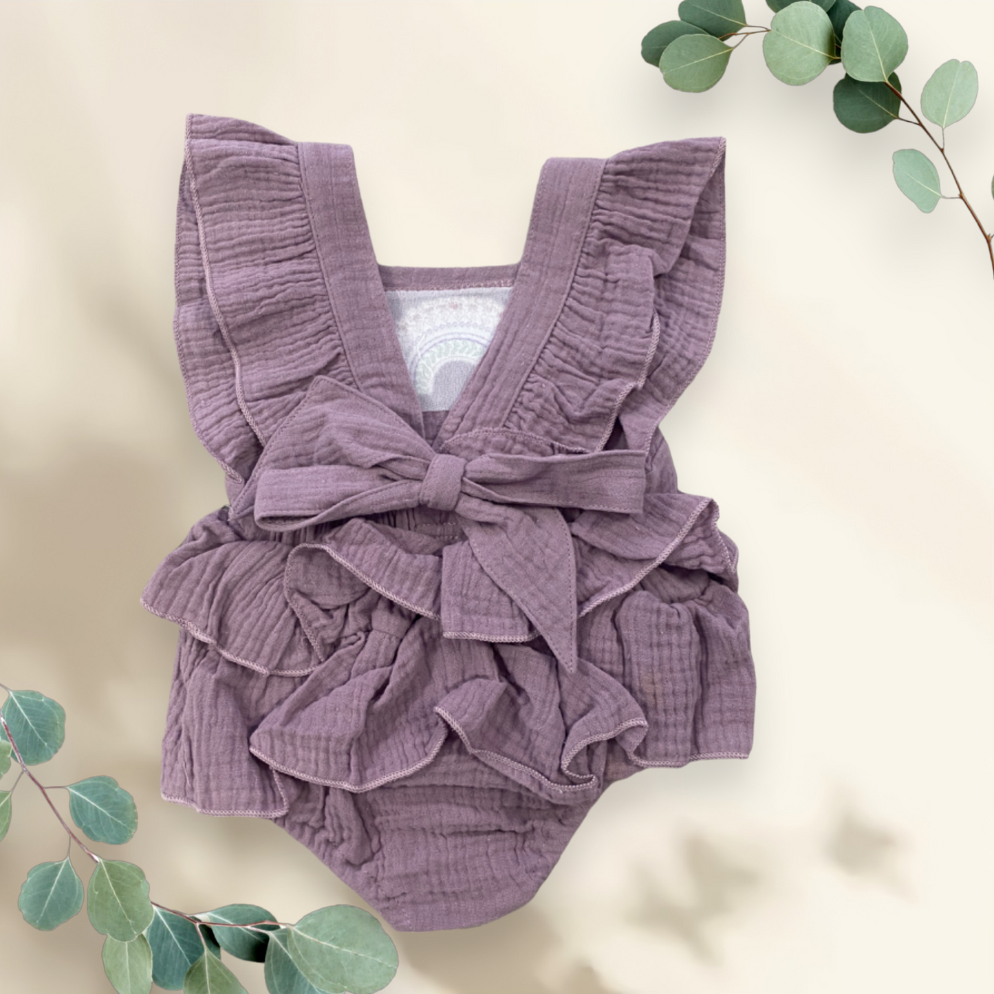 Embroidered Ruffled Flutter Bubble