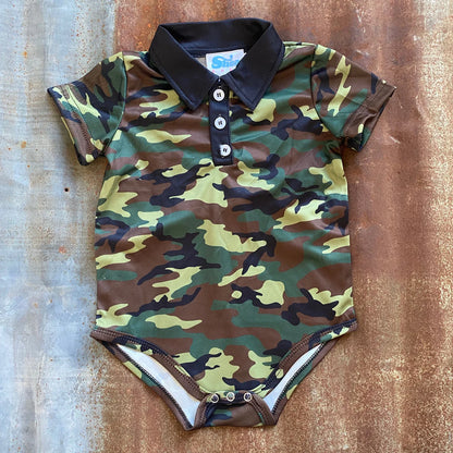 Boys SS Camo Onesie